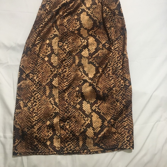 Brown print snake skirt - Picture 2 of 2